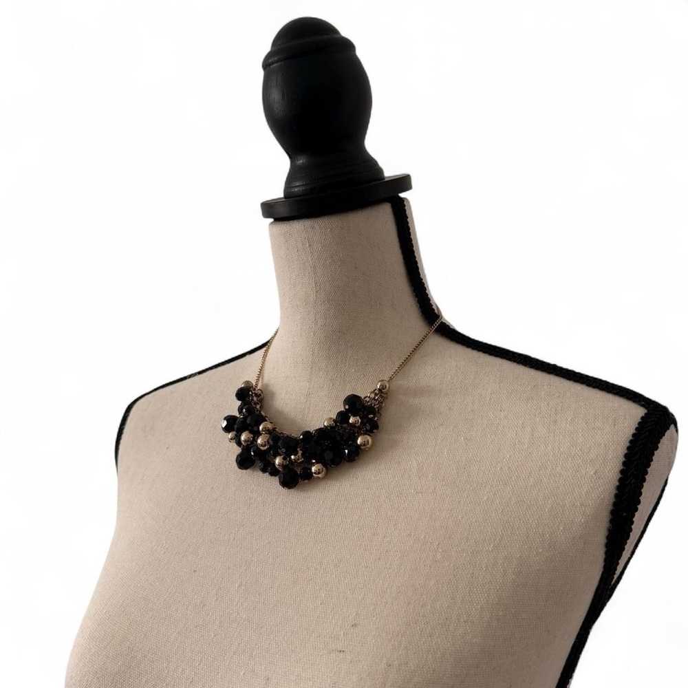 black & gold statement necklace
